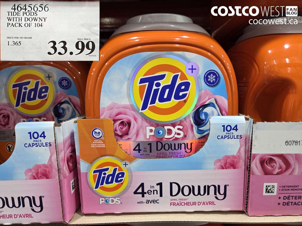 tide pods with downy pack of 104