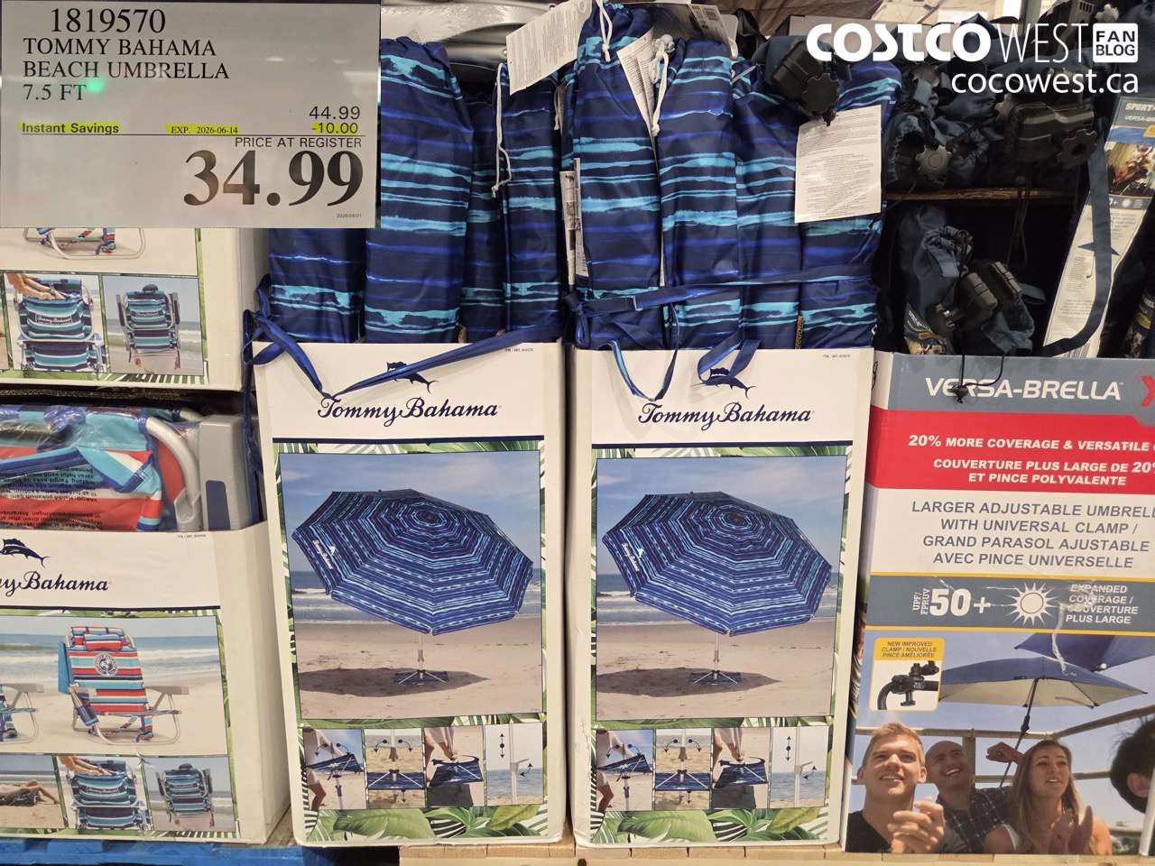 TOMMY BAHAMA BEACH UMBRELLA 7.5 FT