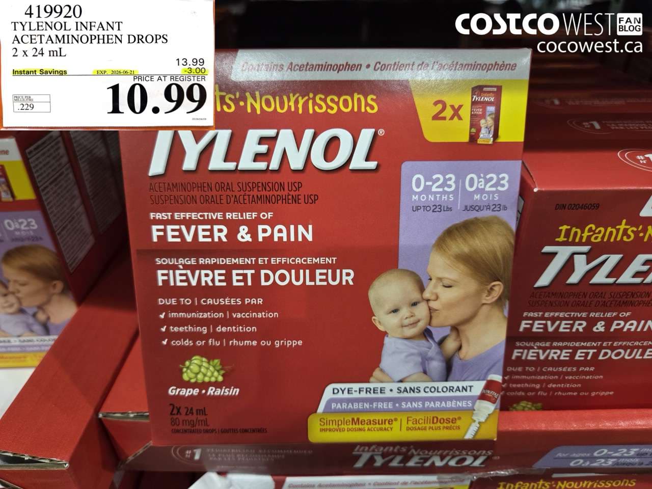 tylenol infant acetaminophen drops 2 x 24 ml