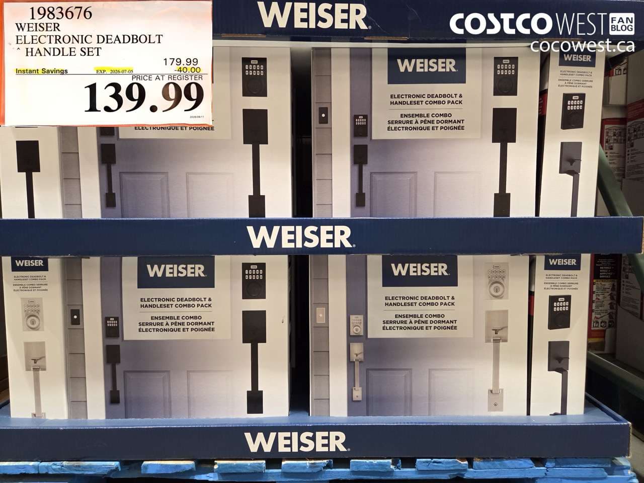 weiser electronic deadbolt handle set