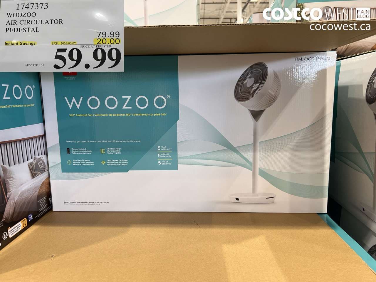 WOOZOO AIR CIRCULATOR PEDESTAL