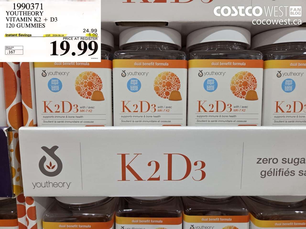 youtheory vitamin k2  d3 120 gummies