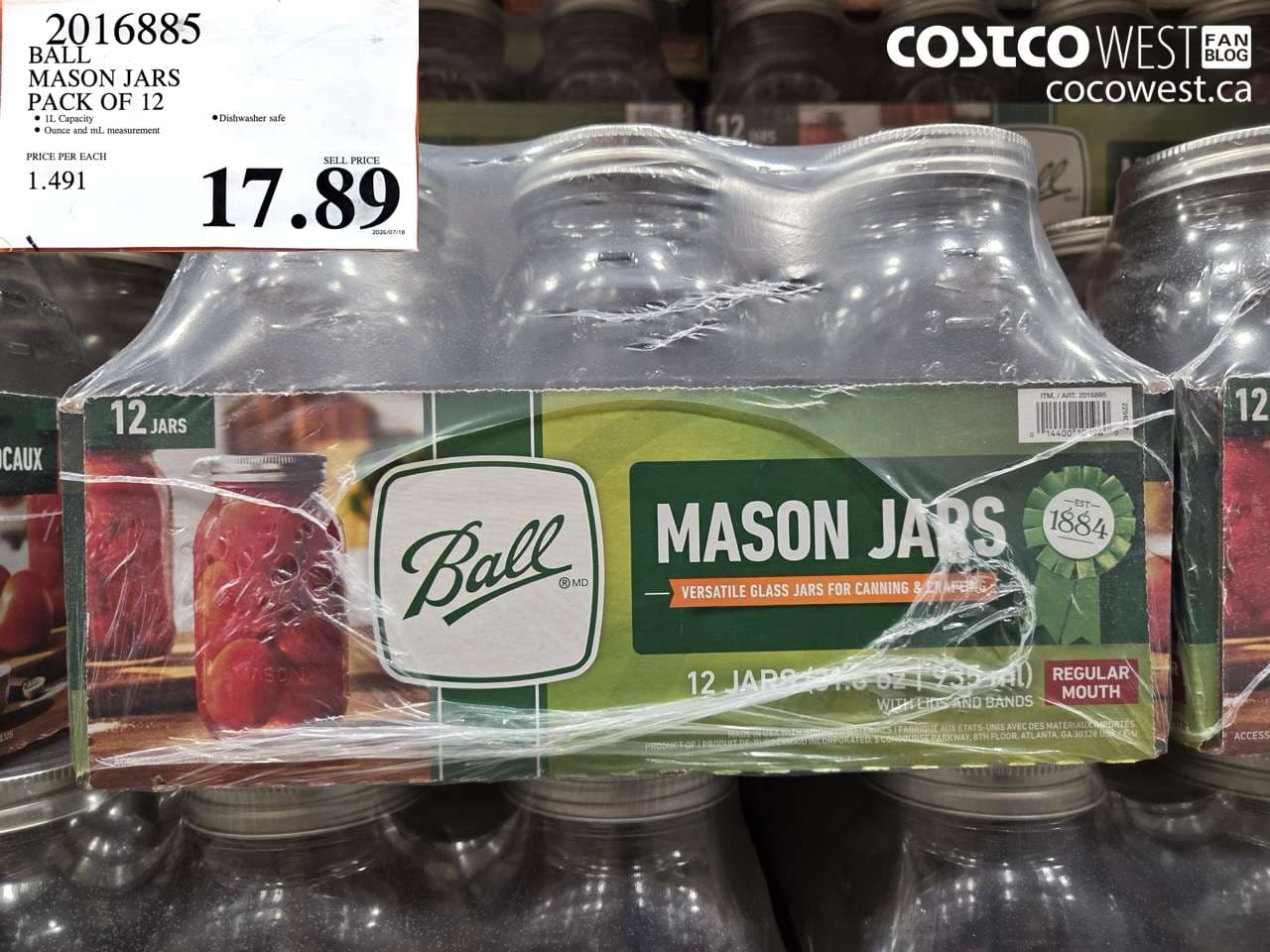 BALL MASON JARS PACK OF 12