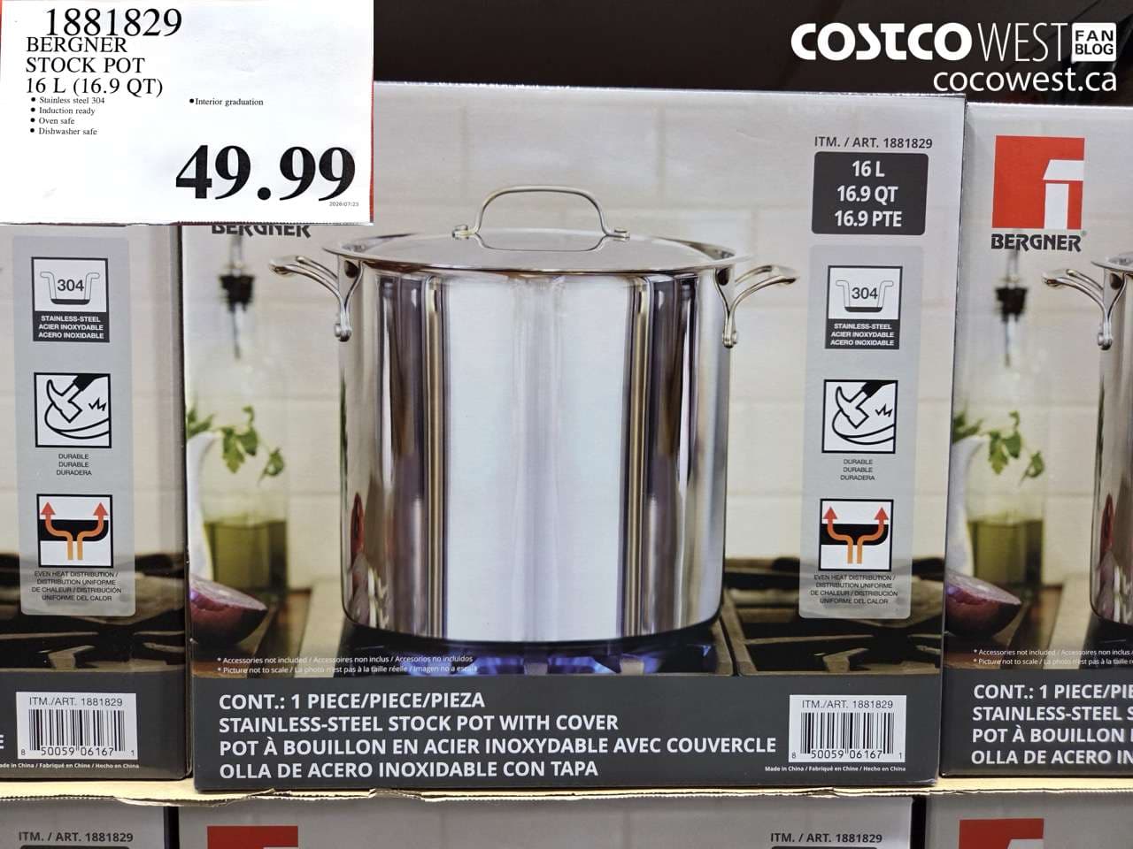 BERGNER STOCK POT 16 L (16.9 QT)