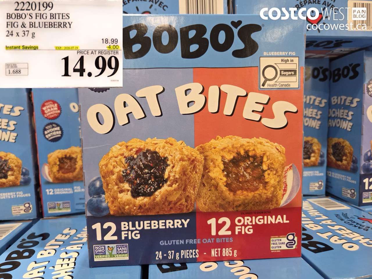 BOBO’S FIG BITES FIG & BLUEBERRY 24 X 37 G