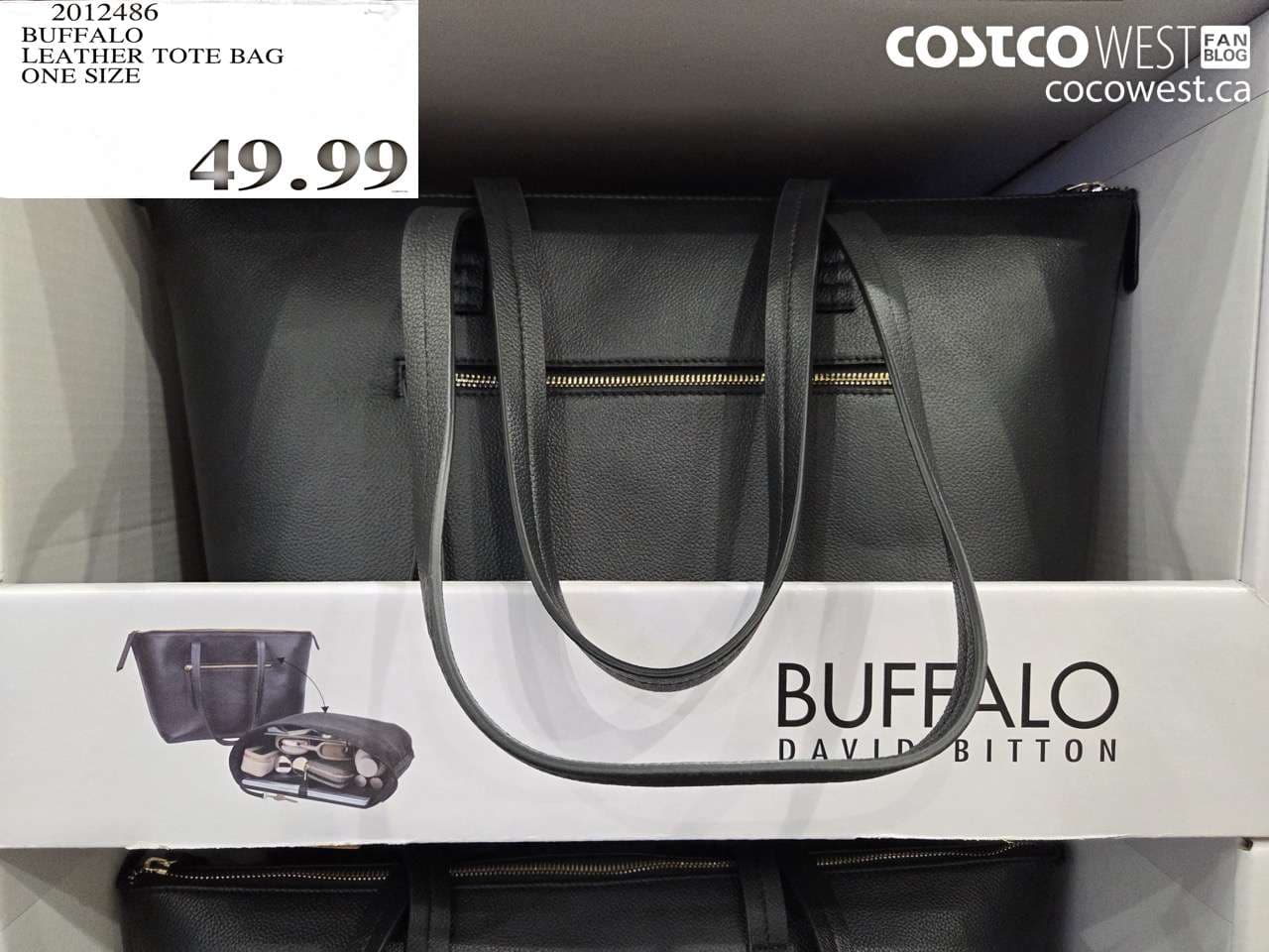 BUFFALO LEATHER TOTE BAG ONE SIZE