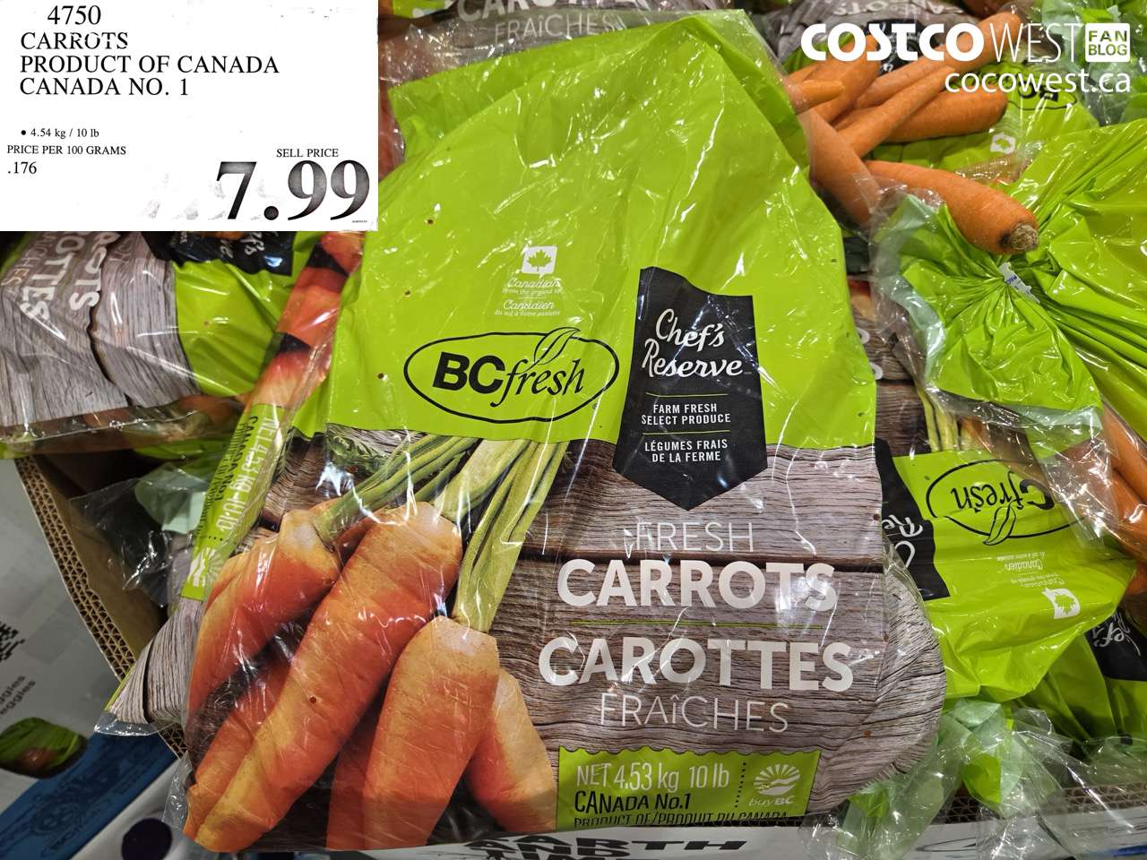 CARROTS PRODUCT OF CANADA CANADA NO. 1