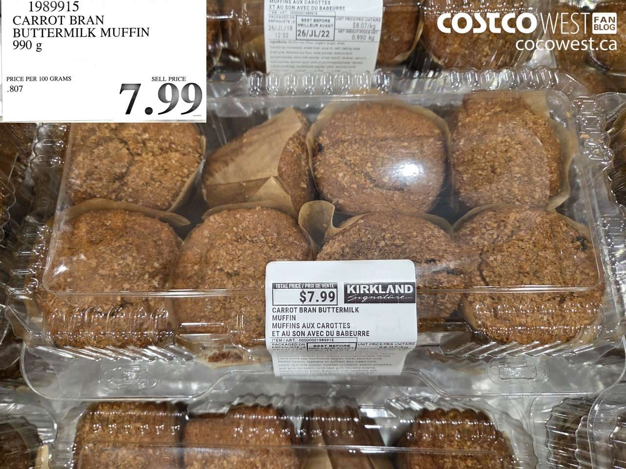 CARROT BRAN BUTTERMILK MUFFIN 990 G