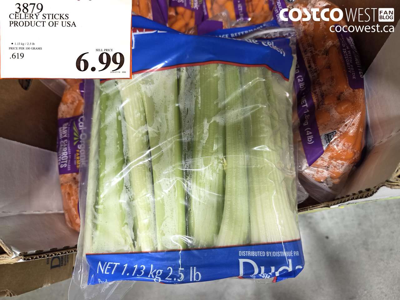 CELERY STICKS PRODUCT OF USA