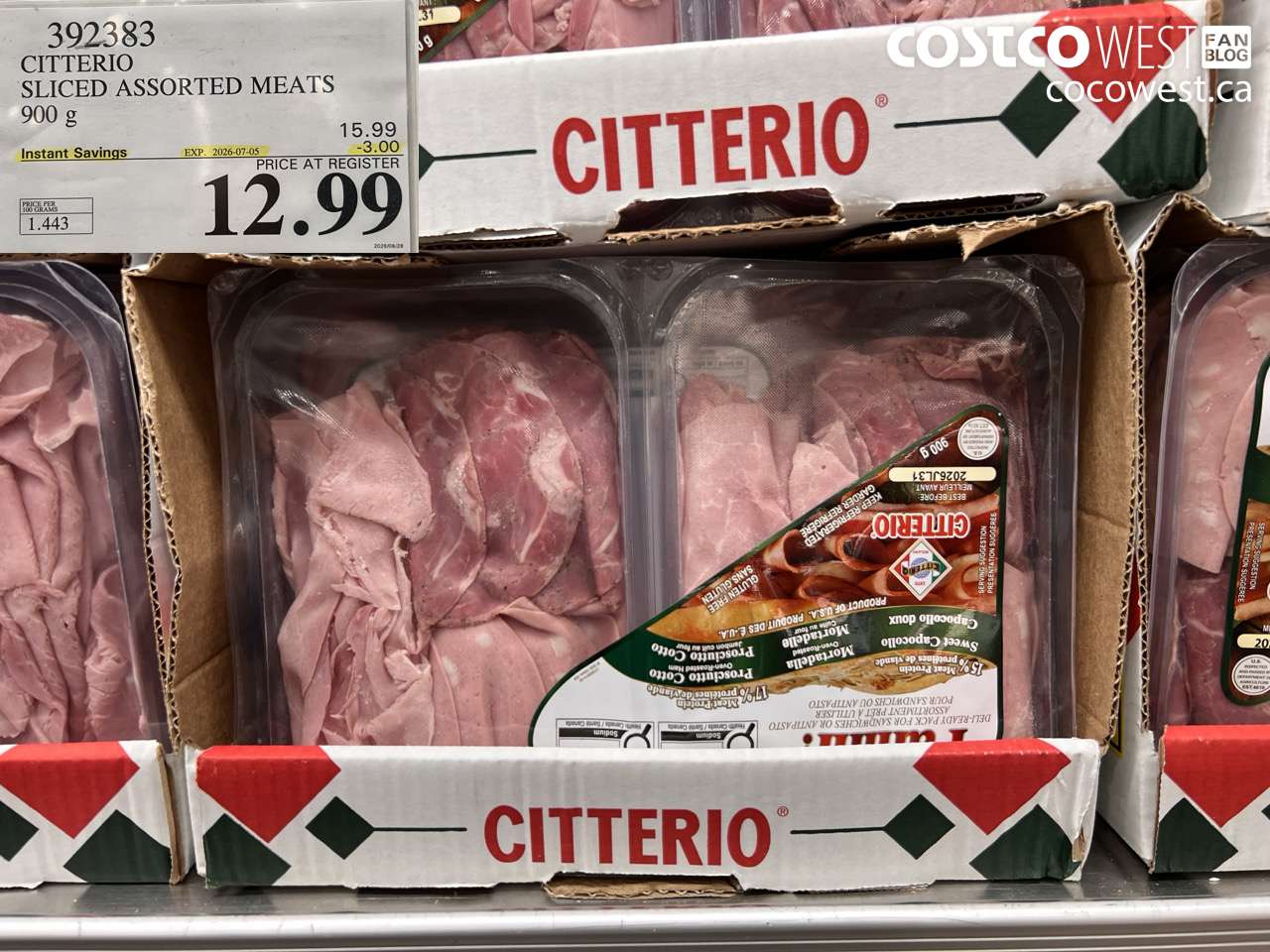 CITTERIO SLICED ASSORTED MEATS 900 G