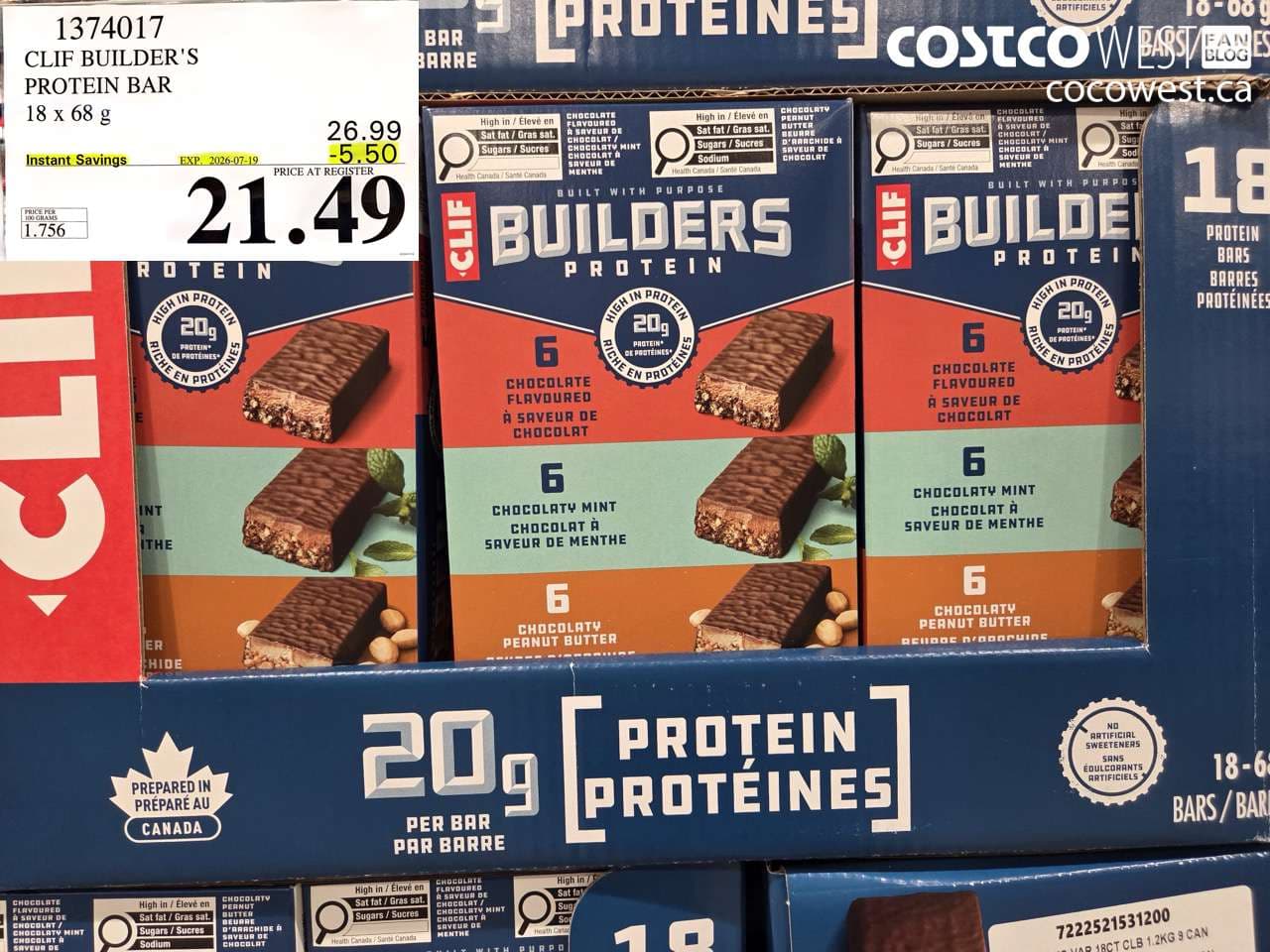 CLIF BUILDER’S PROTEIN BAR 18 X 68 G