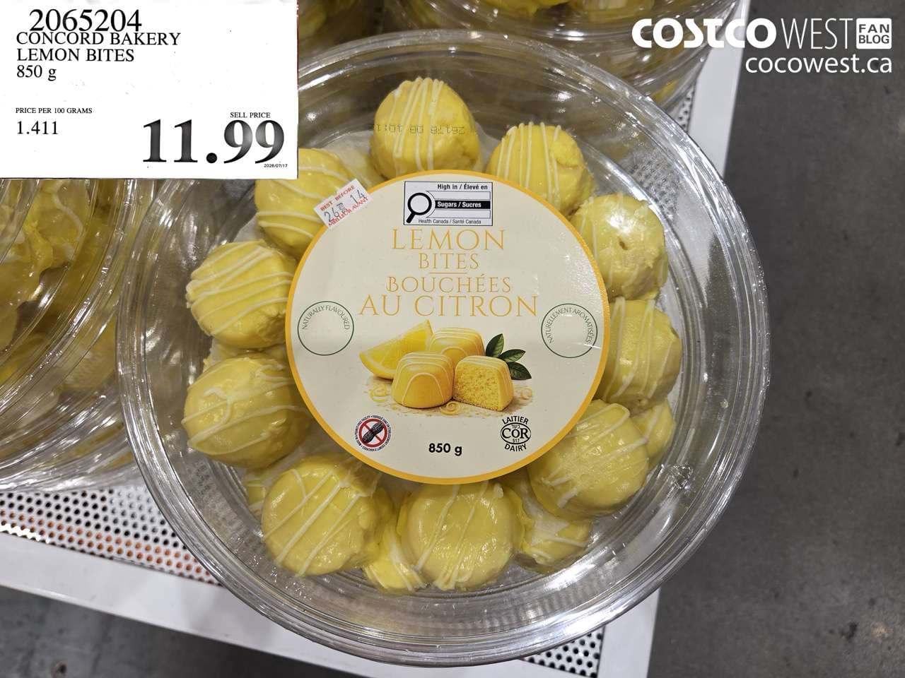 CONCORD BAKERY LEMON BITES 850 G