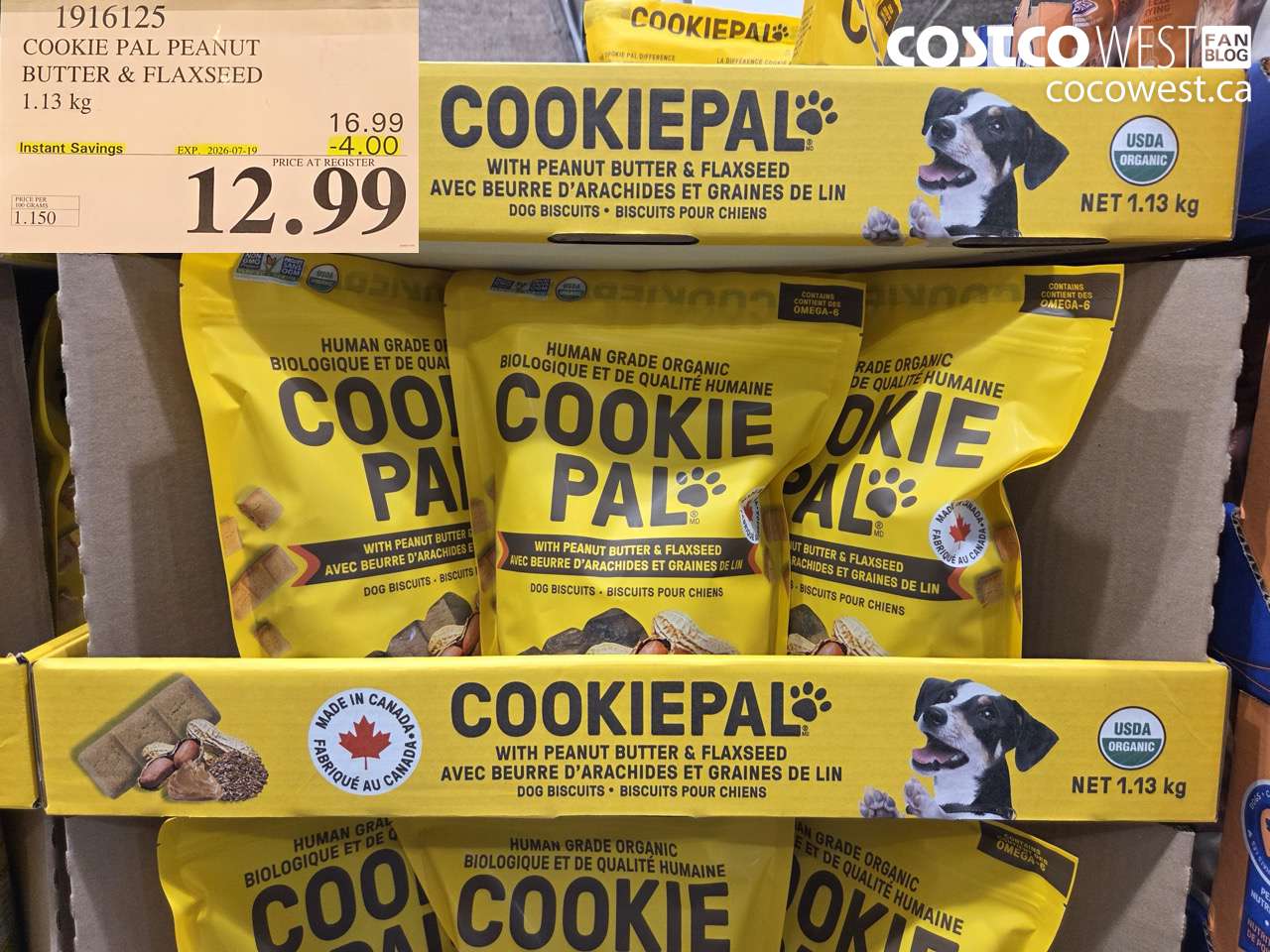 COOKIE PAL PEANUT BUTTER & FLAXSEED 1.13 KG