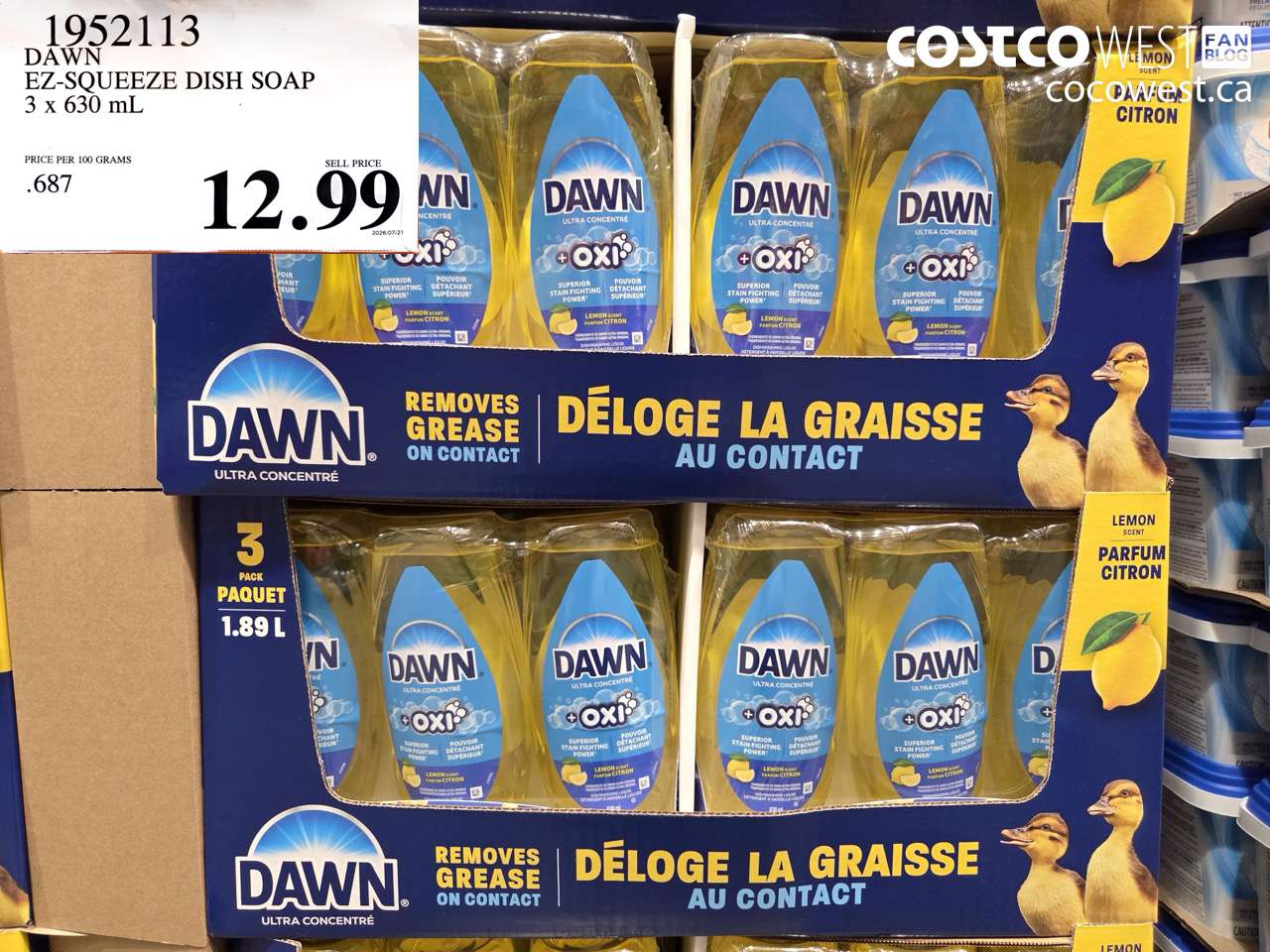 DAWN EZ-SQUEEZE DISH SOAP 3 X 630 ML