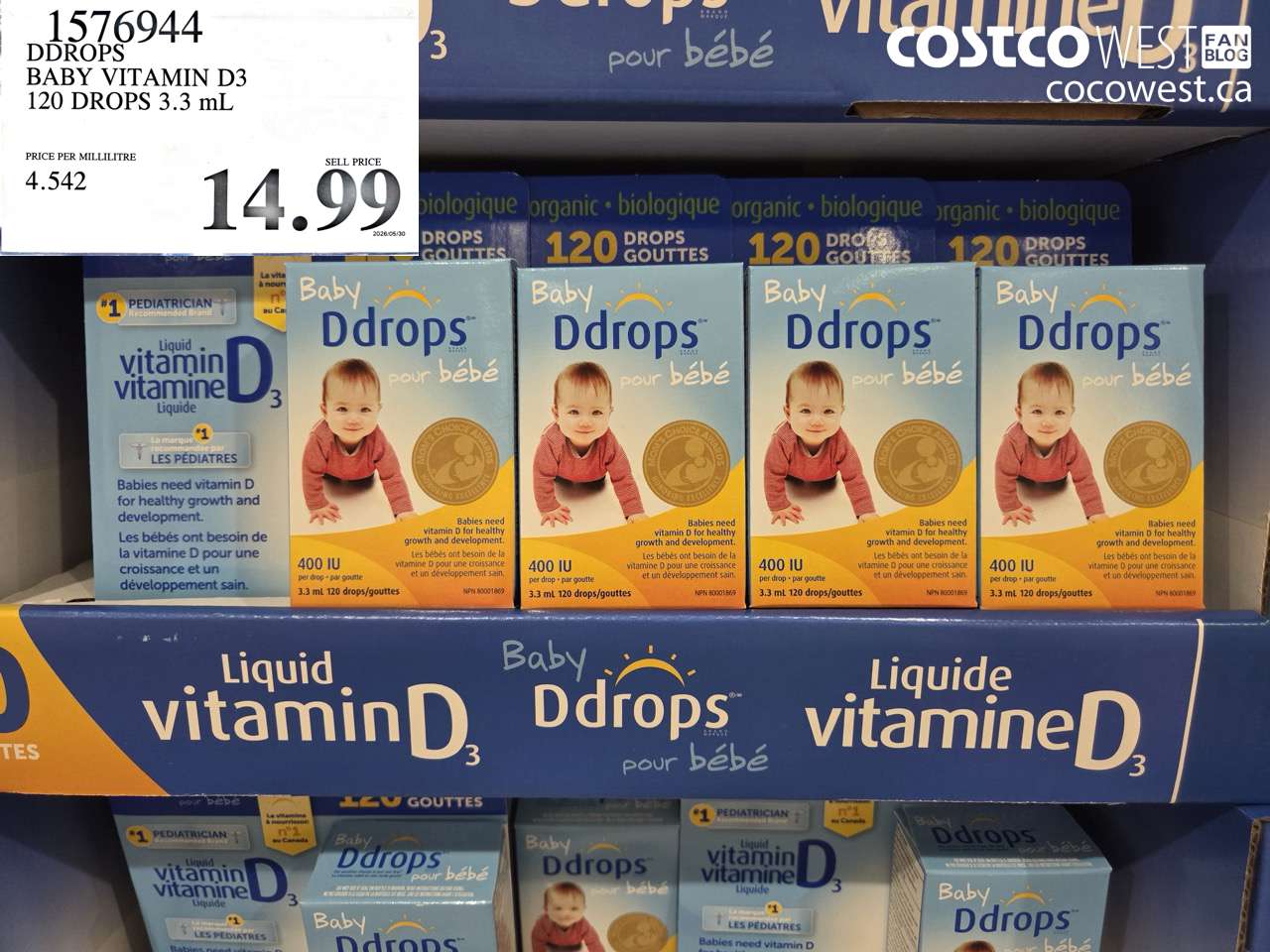 DDROPS BABY VITAMIN D3 120 DROPS 3.3 ML