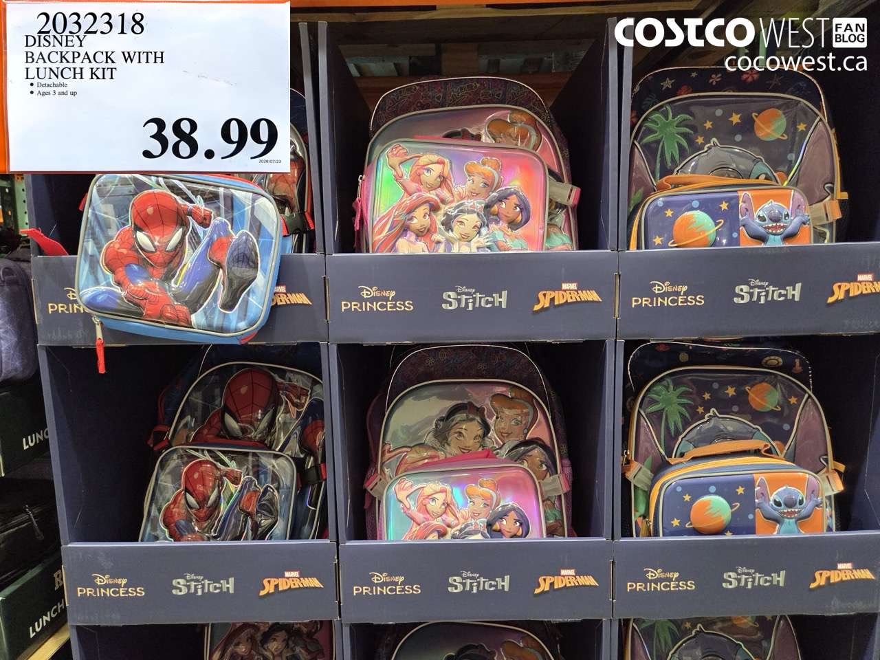 DISNEY BACKPACK WITH LUNCH KIT