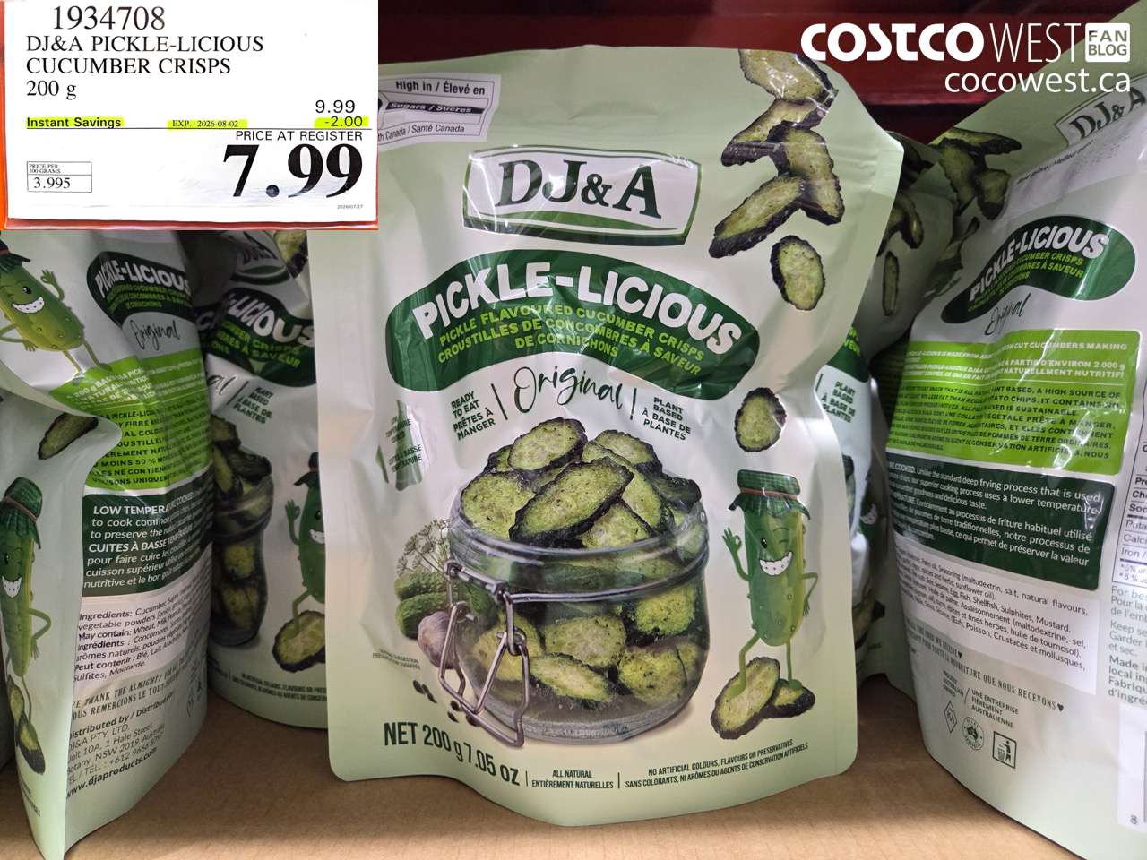 DJ&A PICKLE-LICIOUS CUCUMBER CRISPS 200 G
