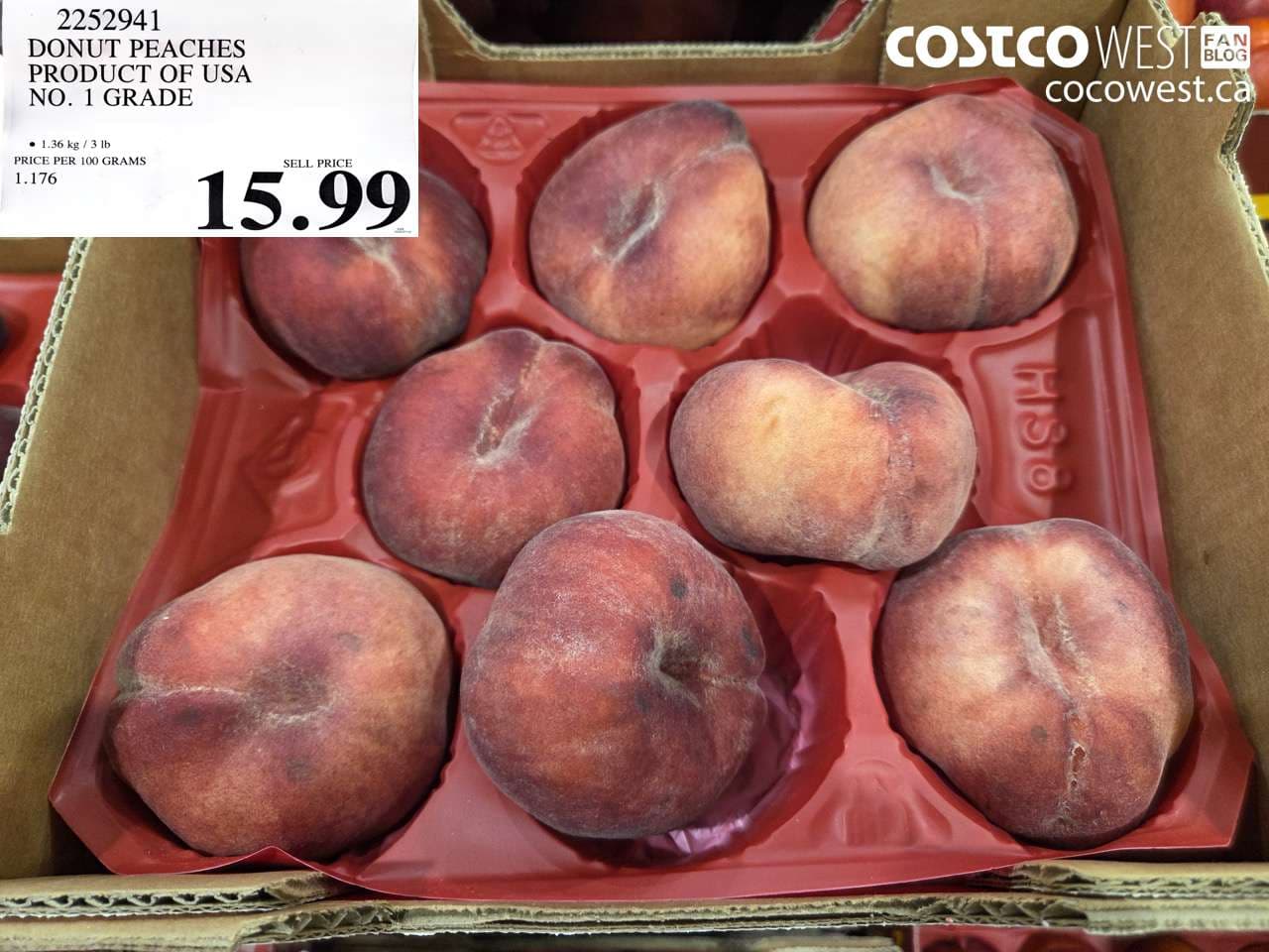 DONUT PEACHES PRODUCT OF USA NO. 1 GRADE