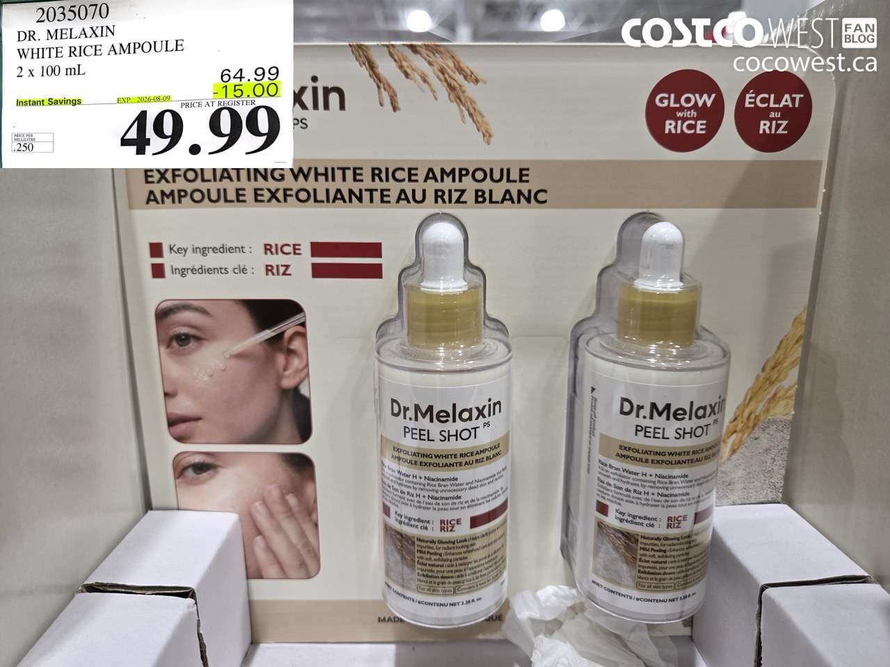 DR. MELAXIN WHITE RICE AMPOULE 2 X 100 ML