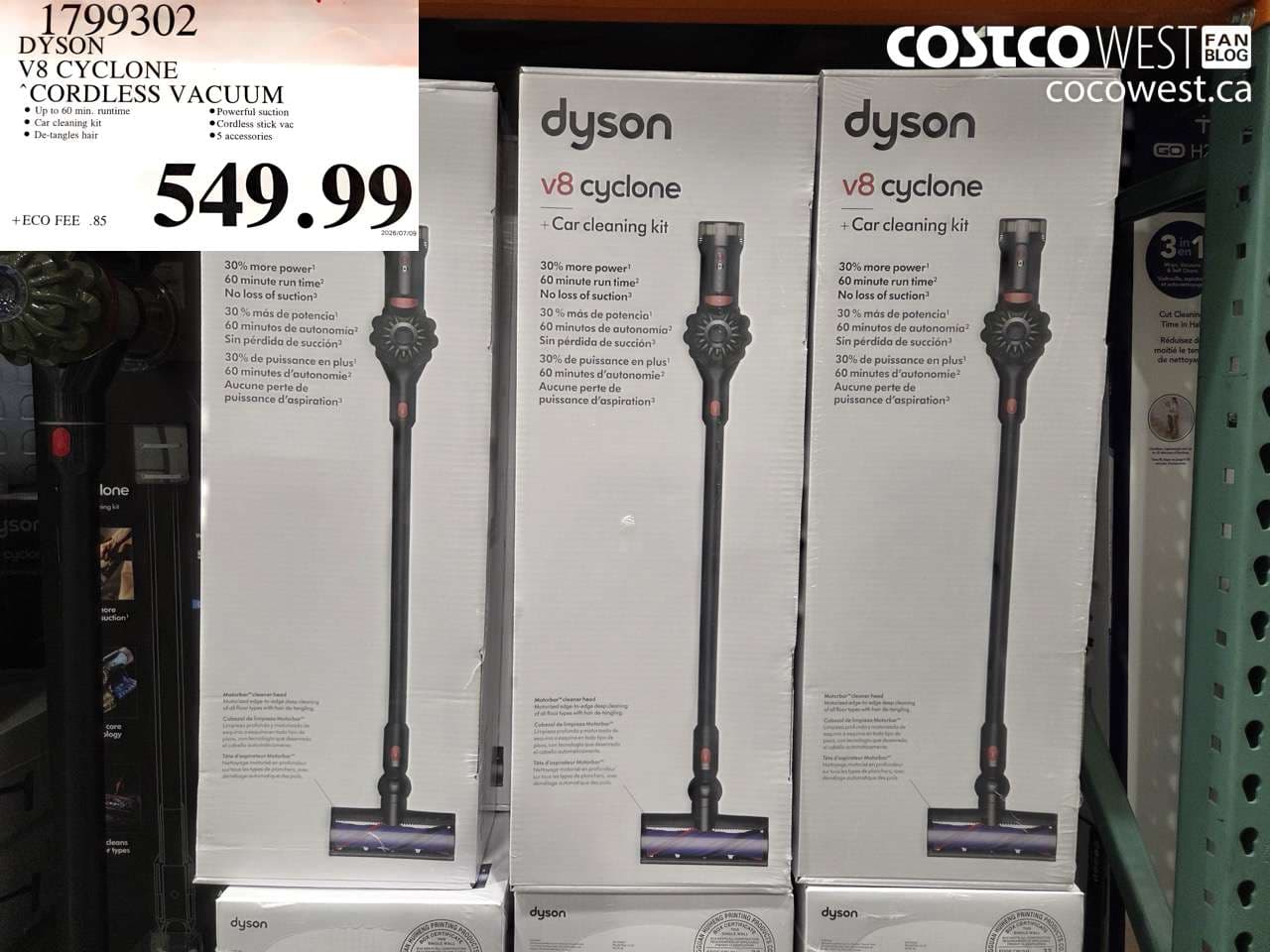 DYSON V8 CYCLONE CORDLESS VACUUM