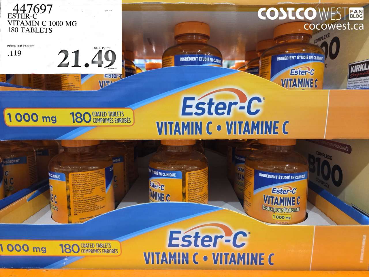 ESTER-C VITAMIN C 1000 MG 180 TABLETS