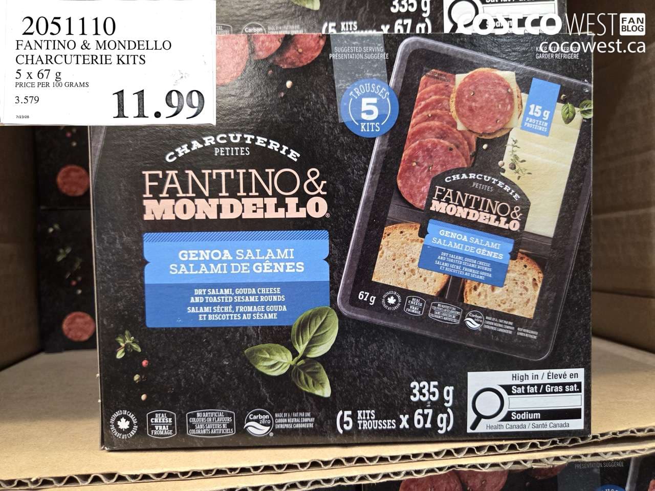 FANTINO & MONDELLO CHARCUTERIE KITS 5 X 67 G