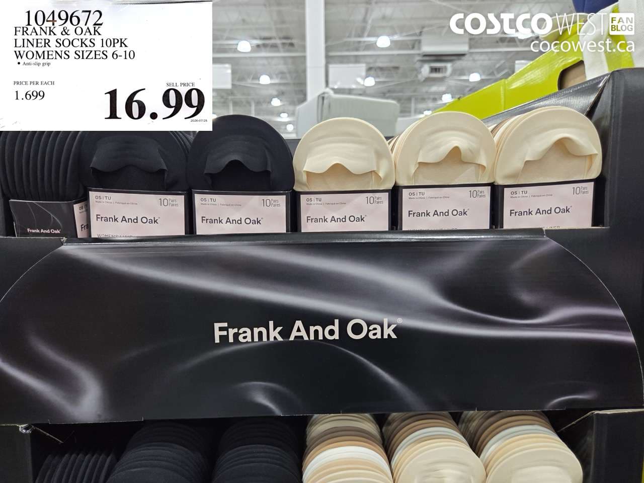 FRANK & OAK LINER SOCKS 10PK WOMENS SIZES 6-10