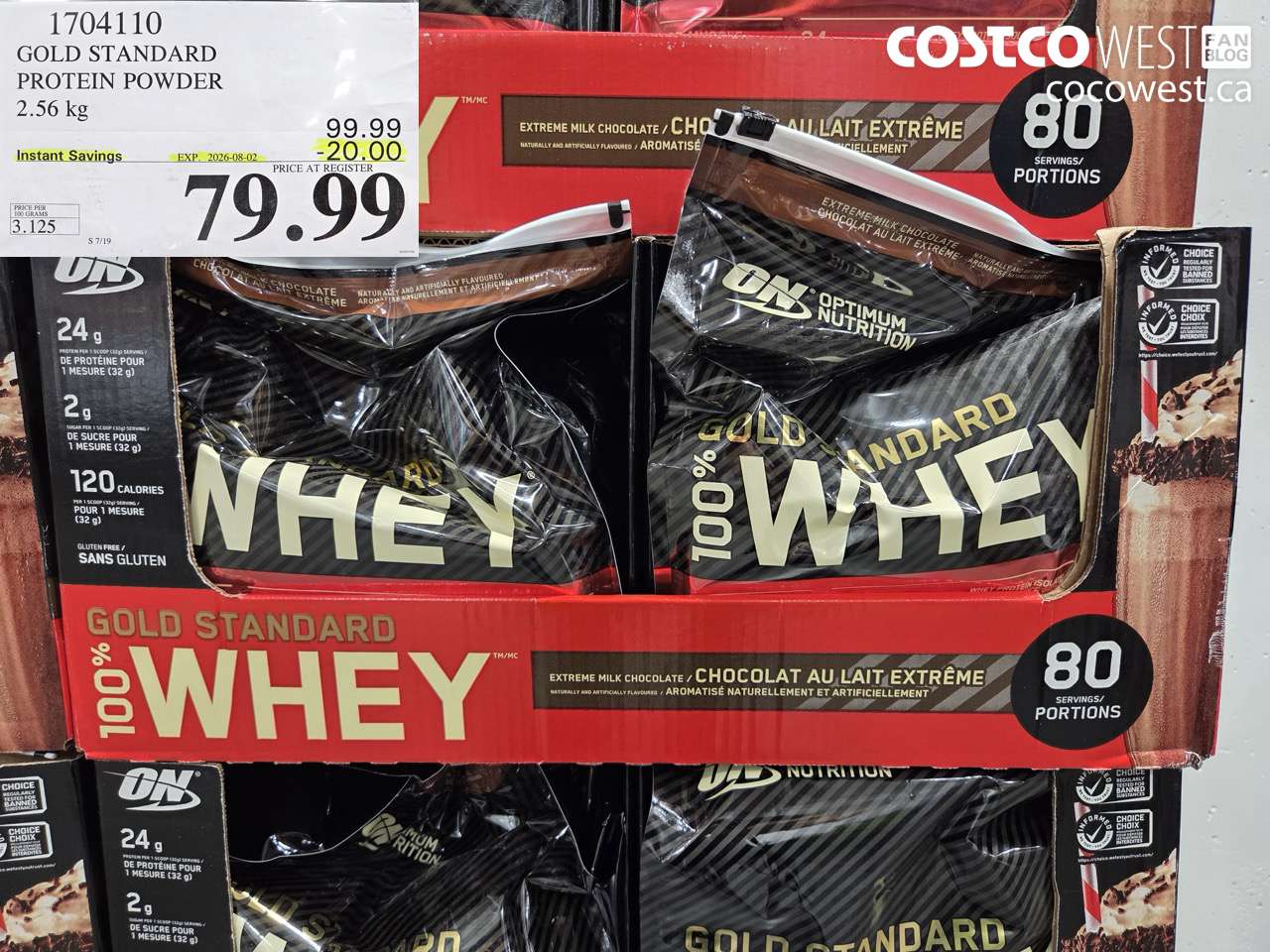 GOLD STANDARD PROTEIN POWDER 2.56 KG