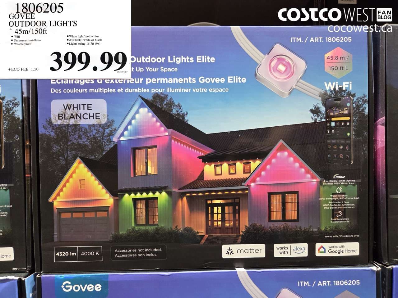 GOVEE OUTDOOR LIGHTS 45M/150FT