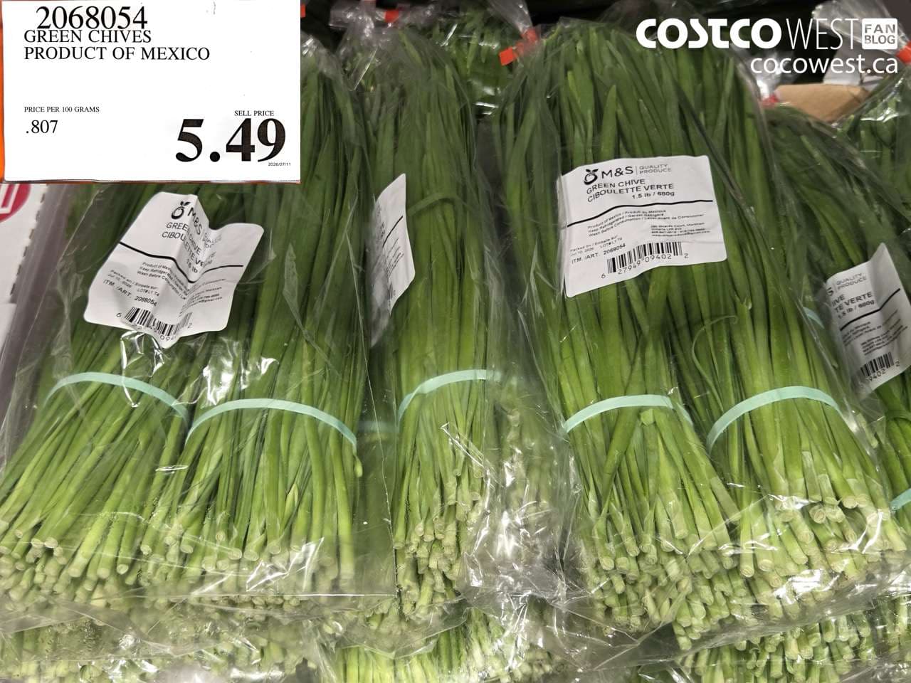 GREEN CHIVES PRODUCT OF MEXICO
