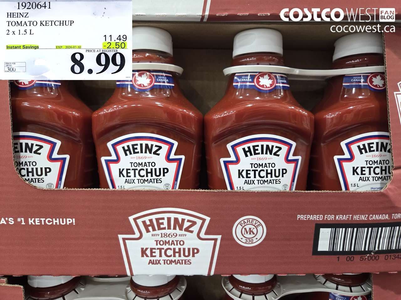 HEINZ TOMATO KETCHUP 2 X 1.5 L