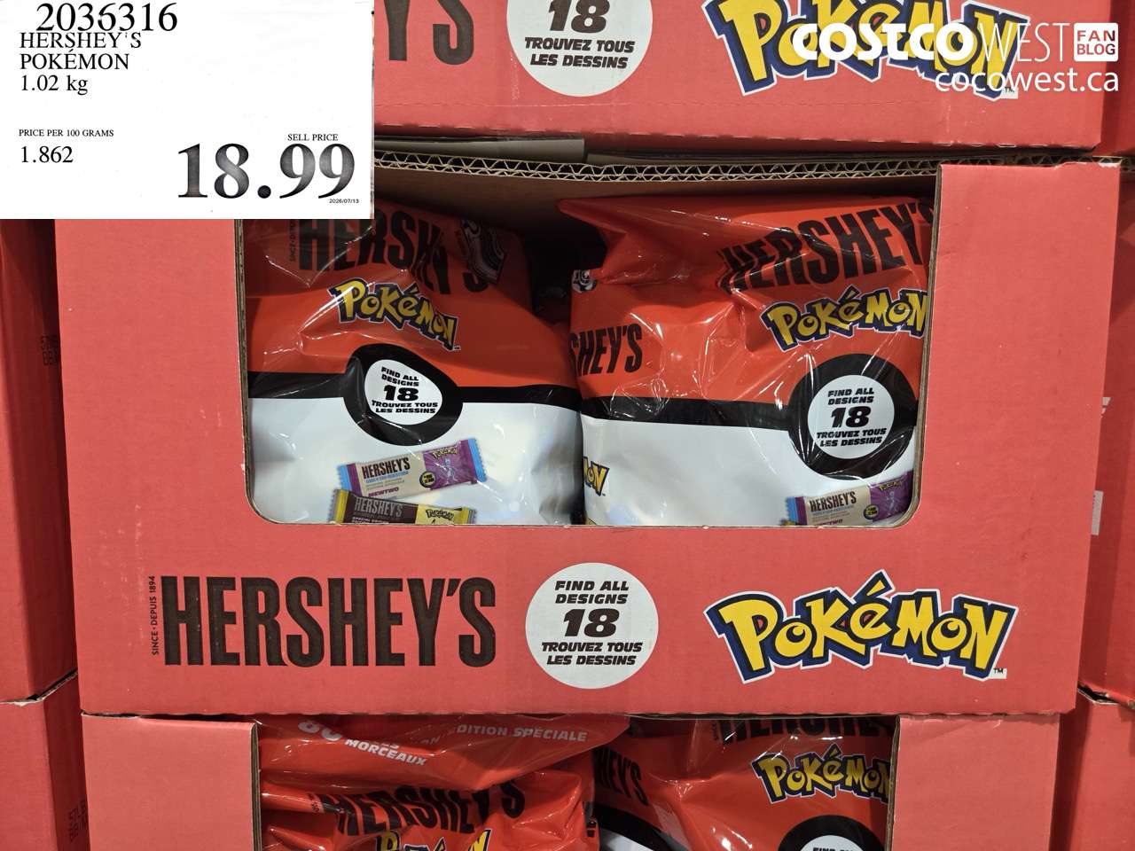 HERSHEY’S POKEMON 1.02 KG