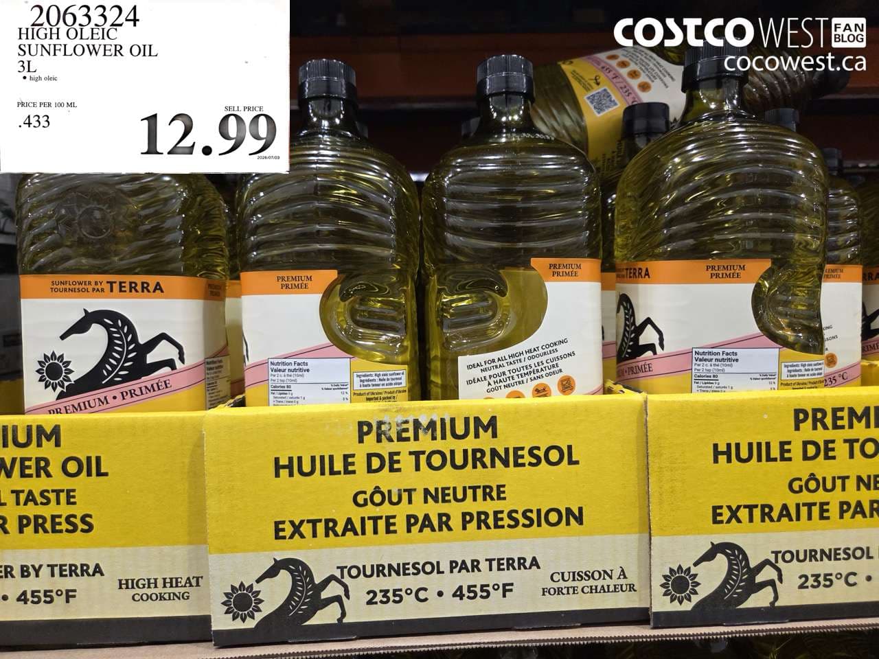 HIGH OLEIC SUNFLOWER OIL 3L