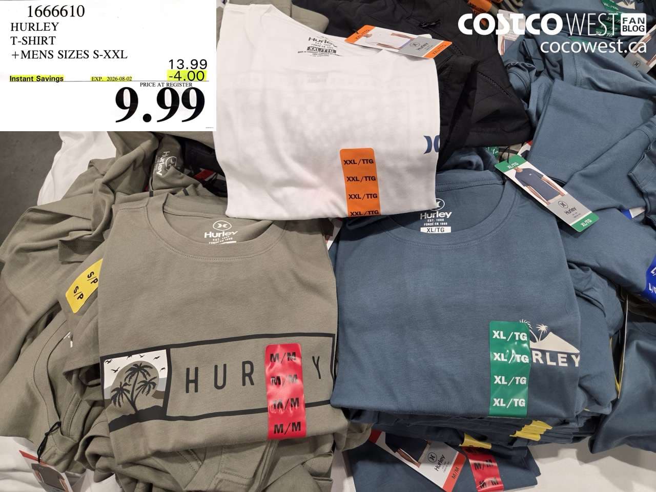 HURLEY T-SHIRT + MENS SIZES S-XXL