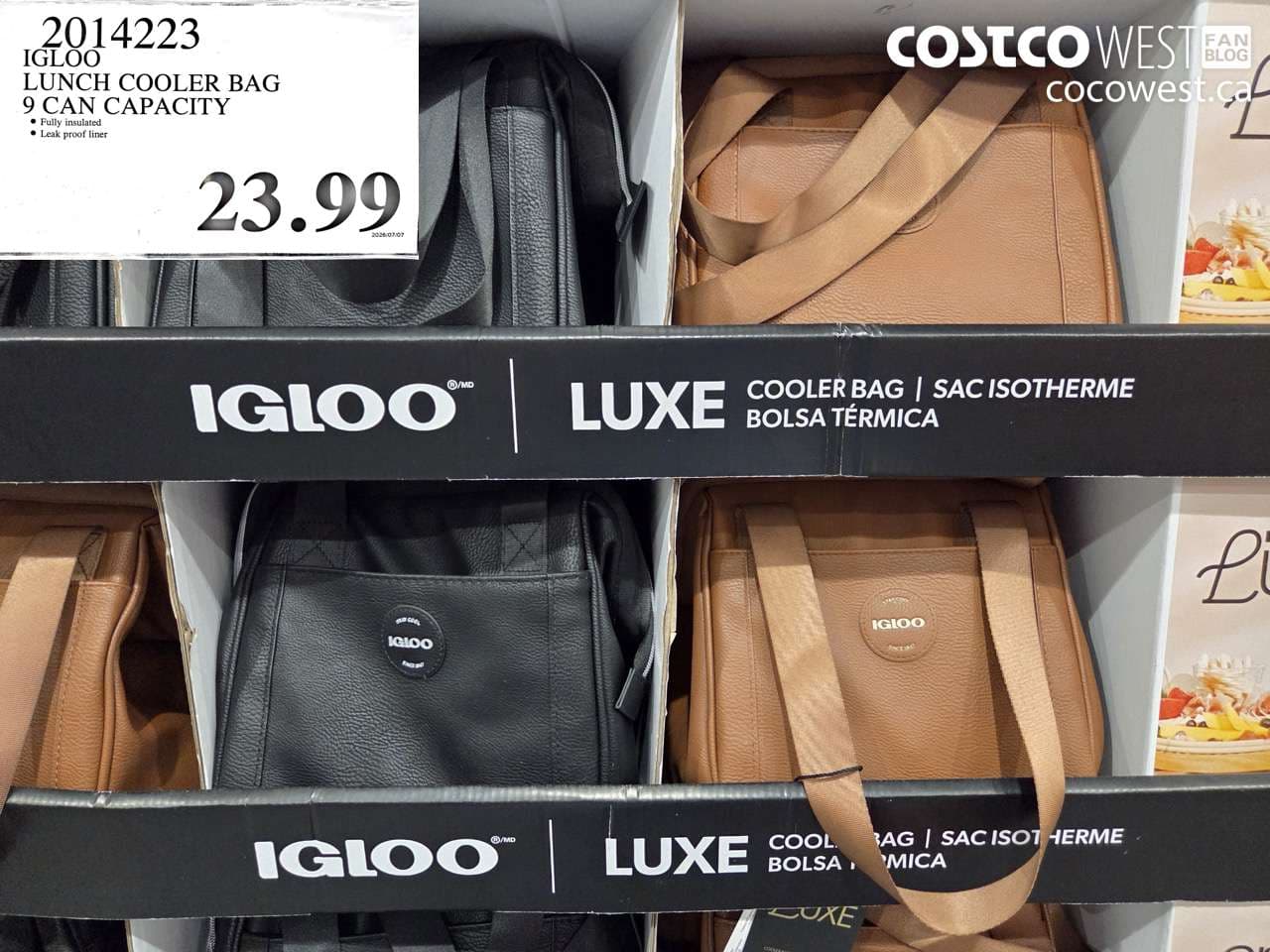 IGLOO LUNCH COOLER BAG 9 CAN CAPACITY
