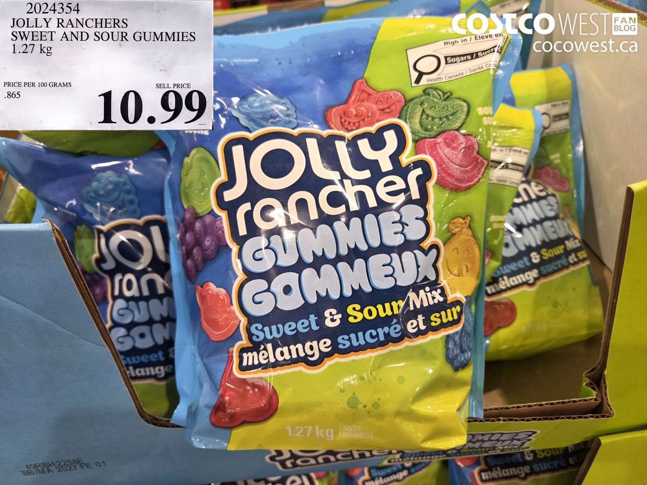 JOLLY RANCHERS SWEET AND SOUR GUMMIES 1.27 KG