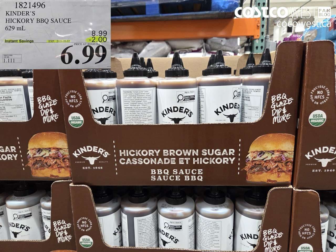 KINDER’S HICKORY BBQ SAUCE 629 ML