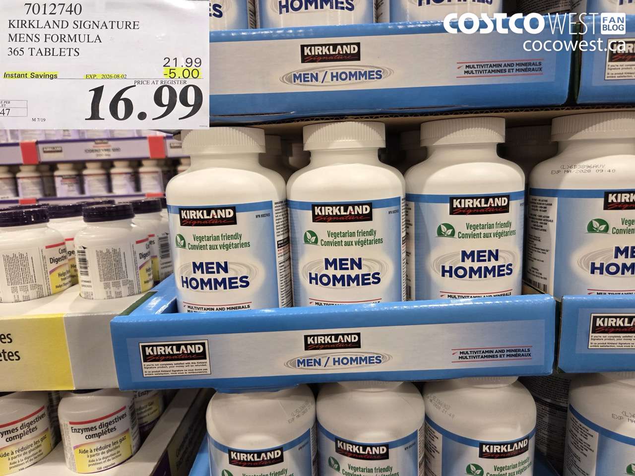 KIRKLAND SIGNATURE MENS FORMULA 365 TABLETS