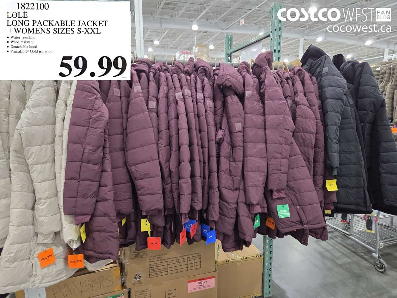 LOLË LONG PACKABLE JACKET WOMENS SIZES S-XXL
