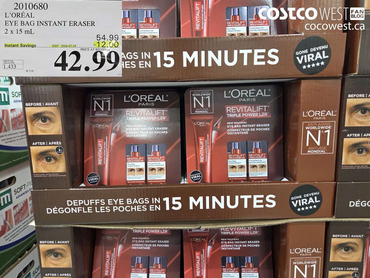 L’ORÉAL EYE BAG INSTANT ERASER 2 X 15 ML