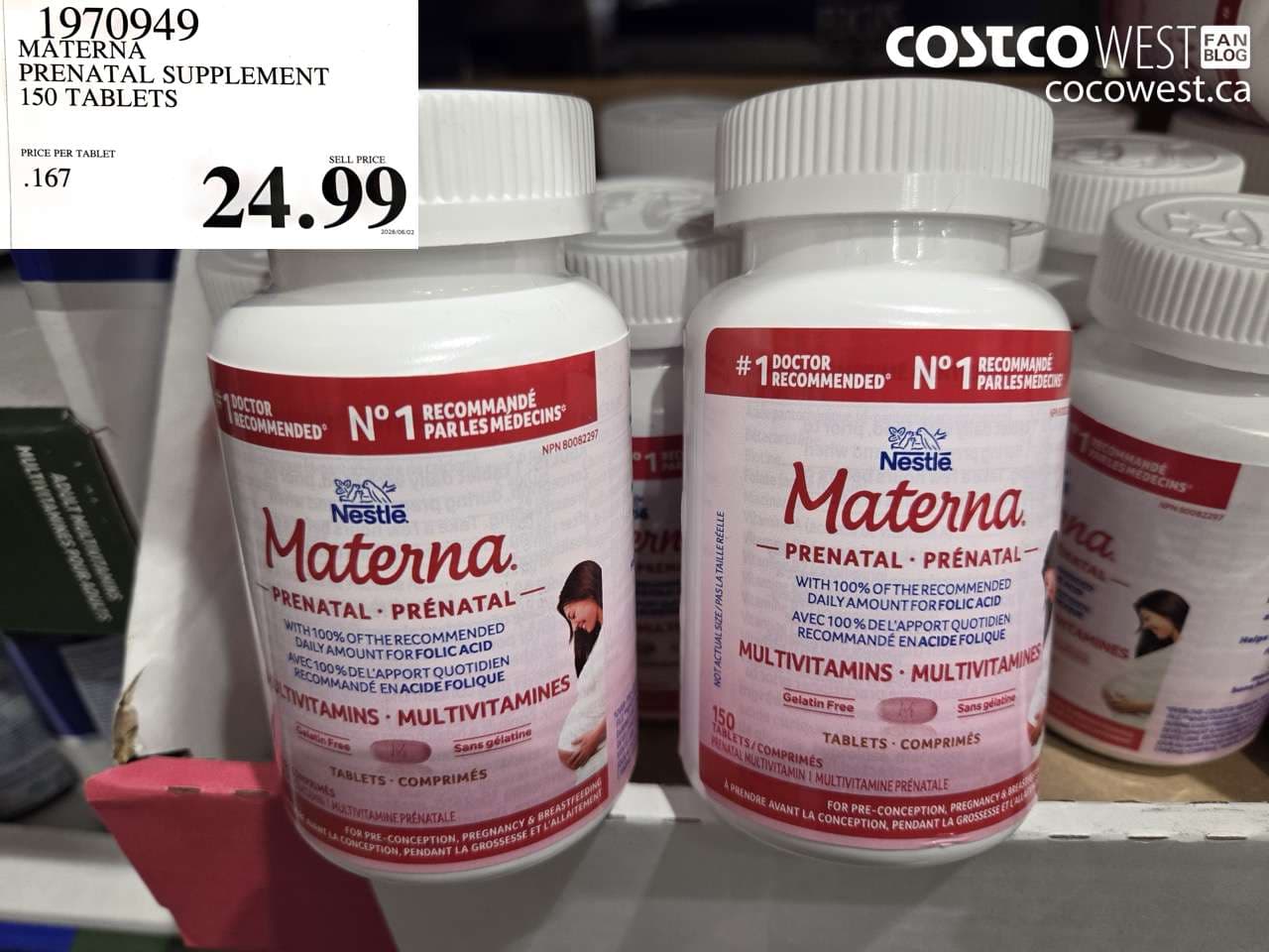 MATERNA PRENATAL SUPPLEMENT 150 TABLETS