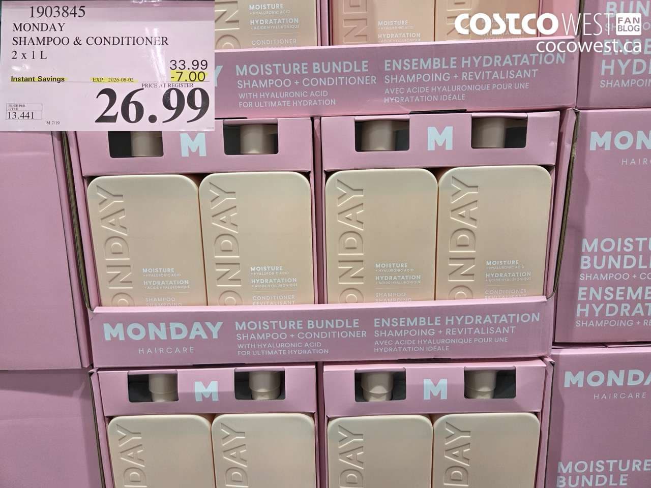 MONDAY SHAMPOO & CONDITIONER 2 X 1 L