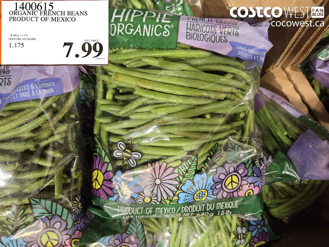 ORGANIC FRENCH BEANS PRODUCT OF MEXICO