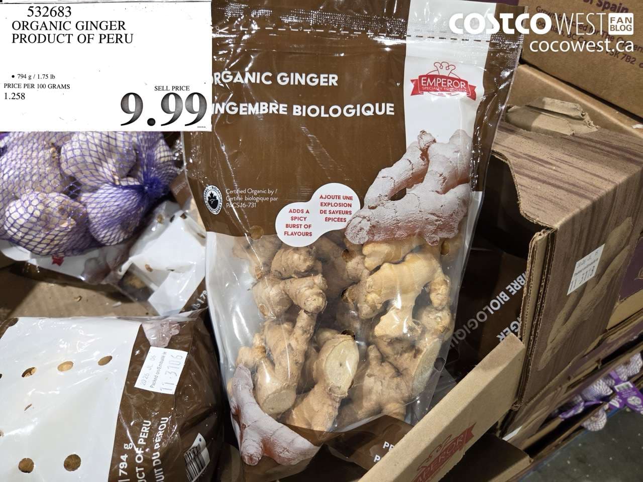 ORGANIC GINGER PRODUCT OF PERU