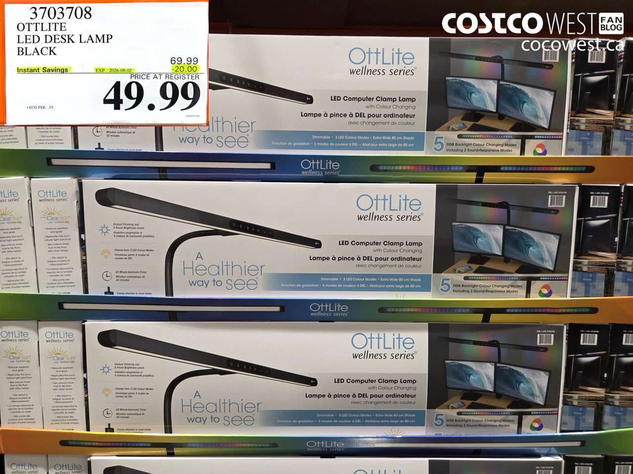 OTTLITE LED DESK LAMP BLACK