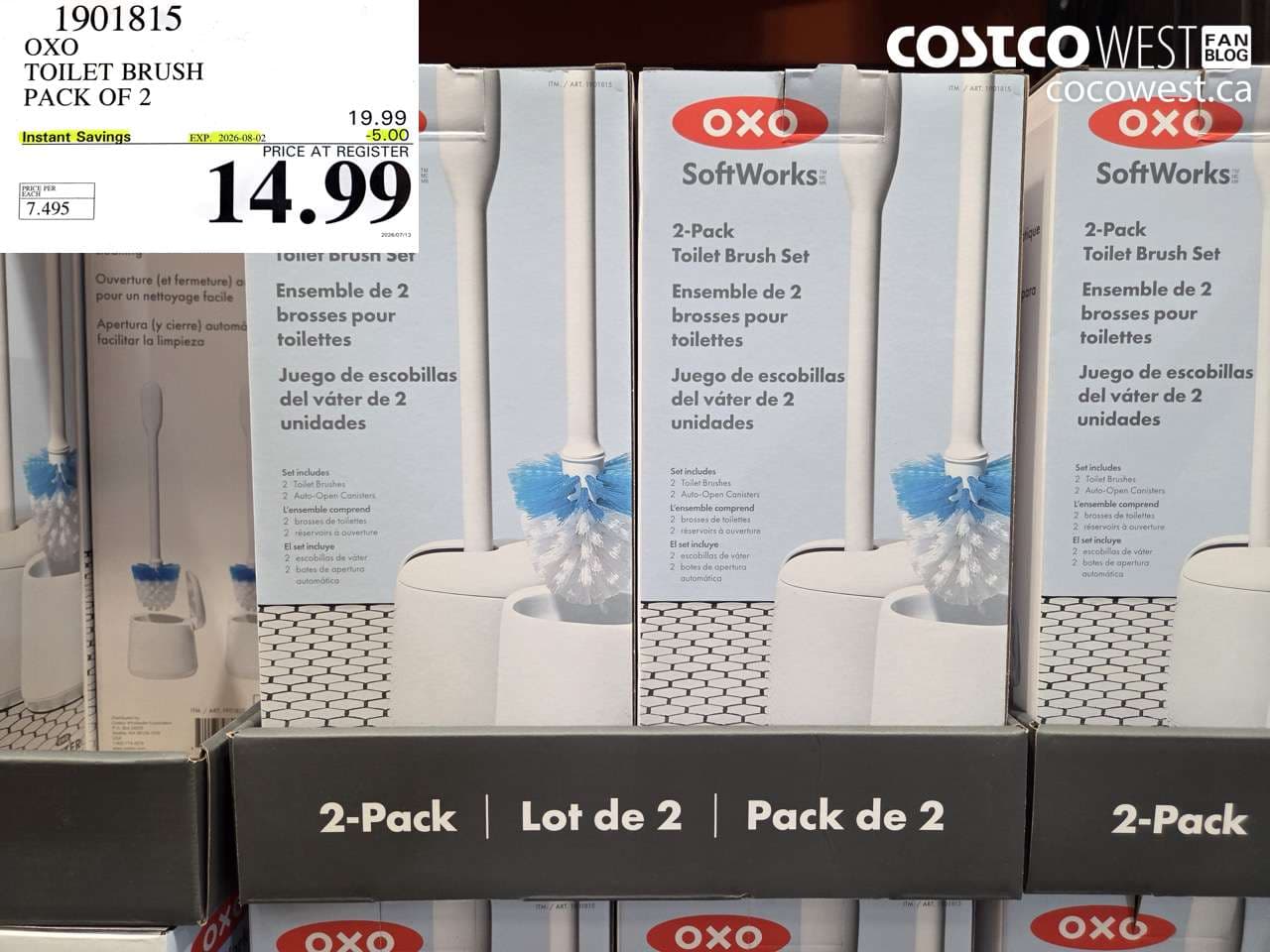 OXO TOILET BRUSH PACK OF 2