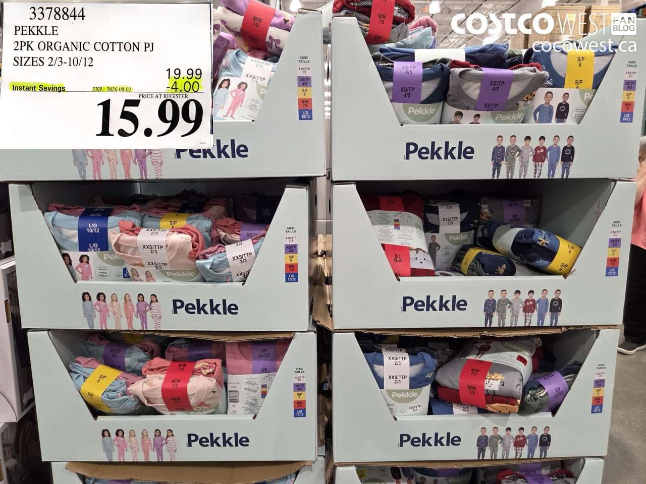 PEKKLE 2PK ORGANIC COTTON PJ SIZES 2/3-10/12