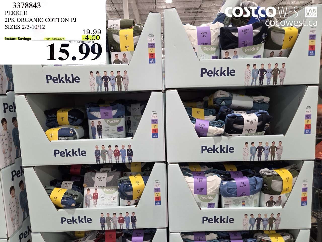 PEKKLE 2PK ORGANIC COTTON PJ SIZES 2/3-10/12