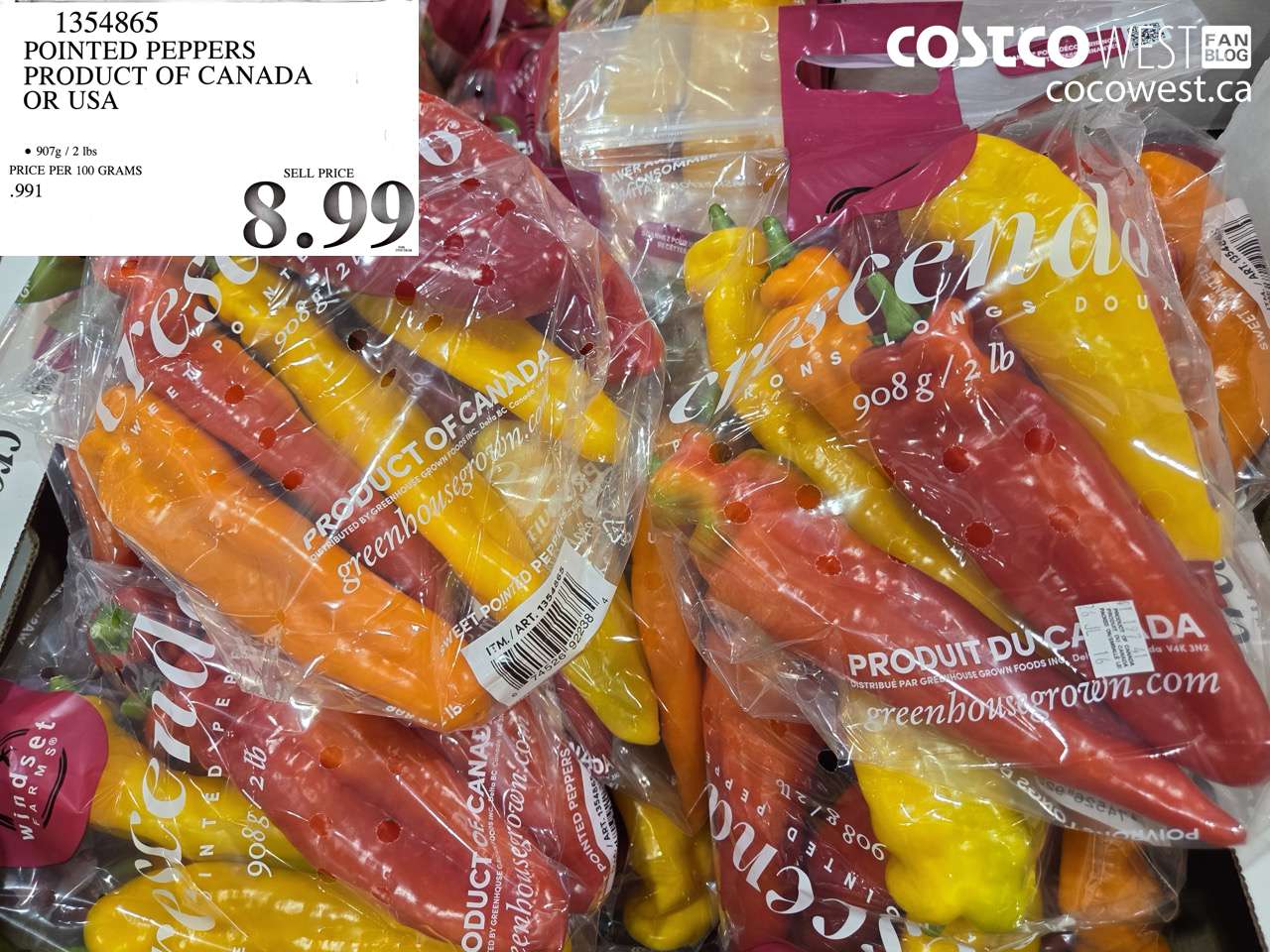 POINTED PEPPERS PRODUCT OF CANADA OR USA