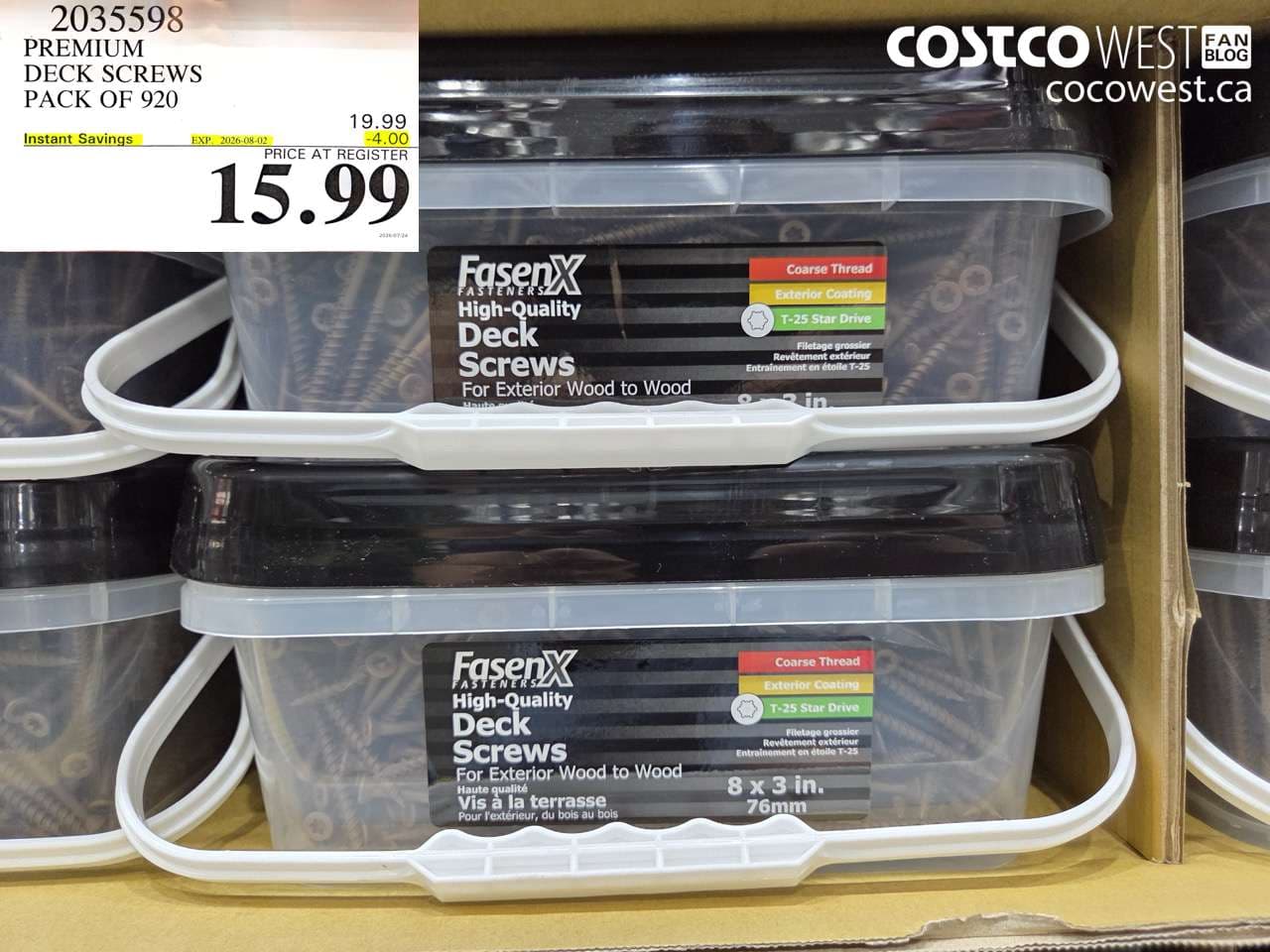 PREMIUM DECK SCREWS PACK OF 920